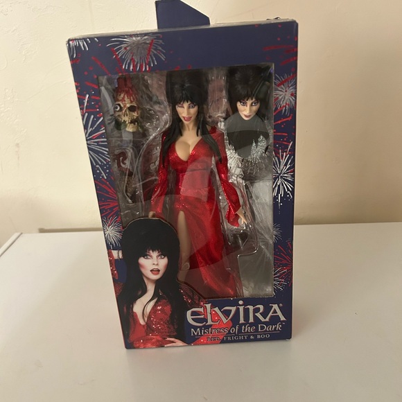 Neca Other - Elvira Mistress of the Dark Red Fright & Blue 6" Clothed Action Figure NIB Neca